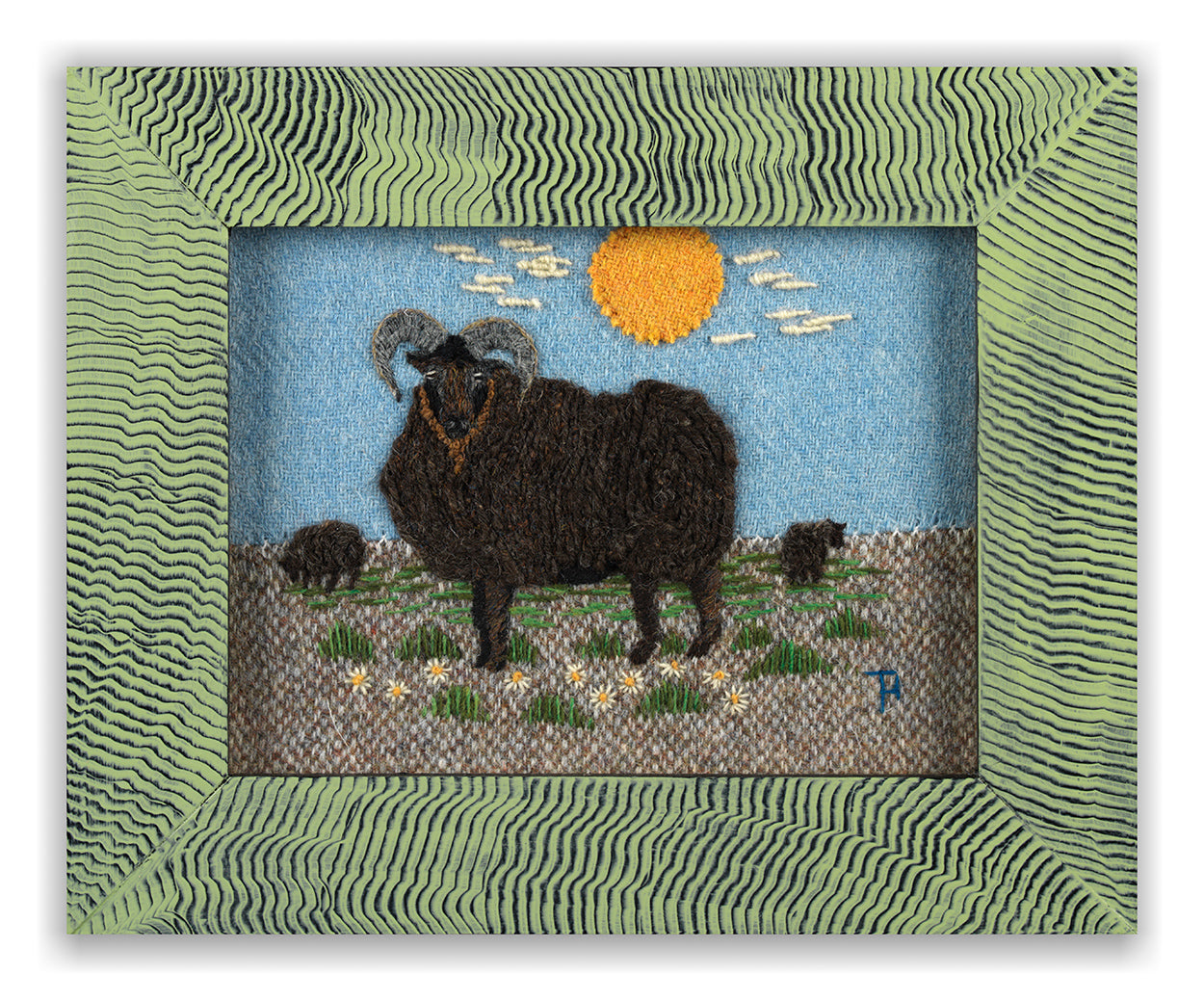 Hebridean Ram and Ewes under Full Sun