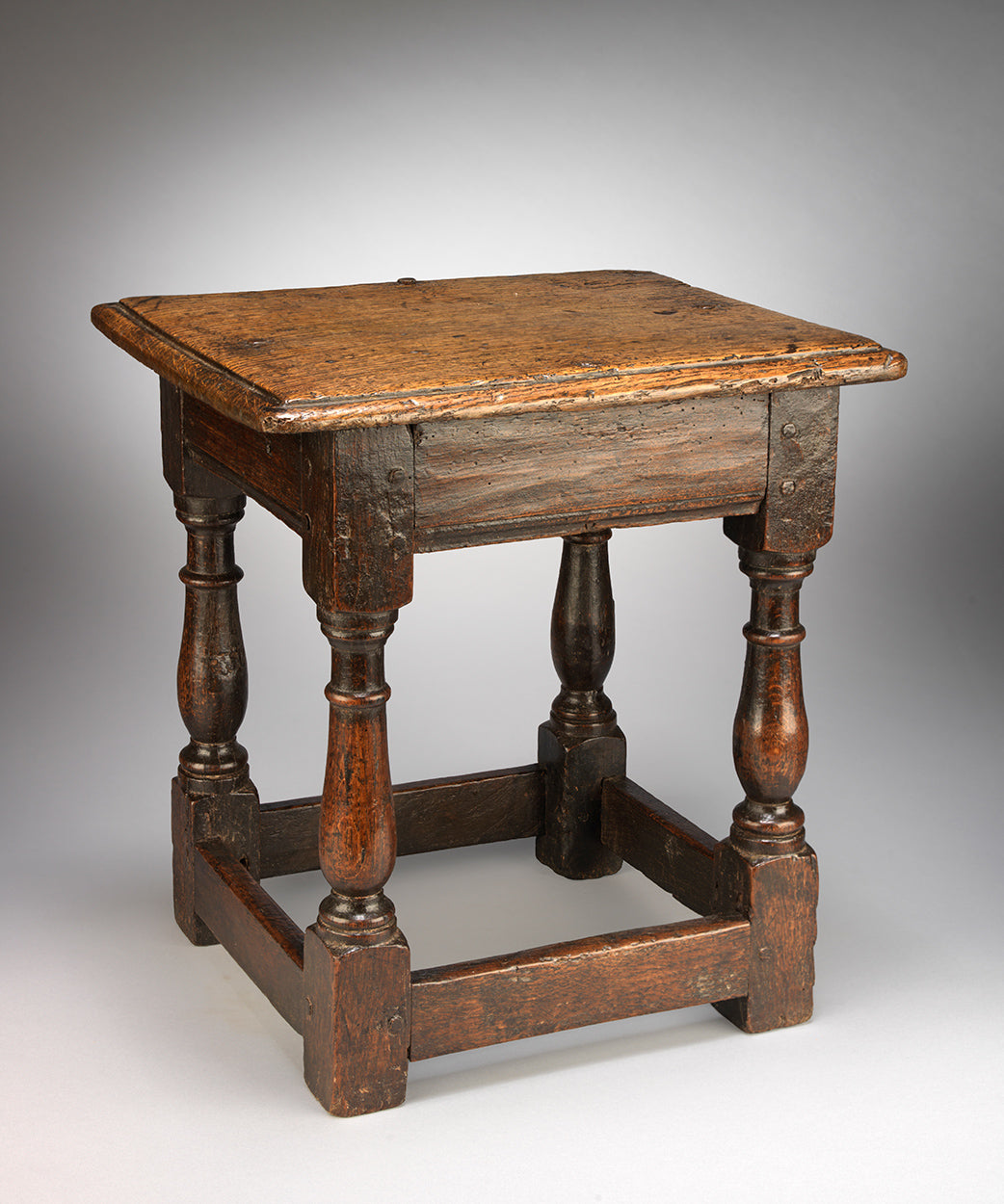 Delightful Diminutive William and Mary Joined Stool