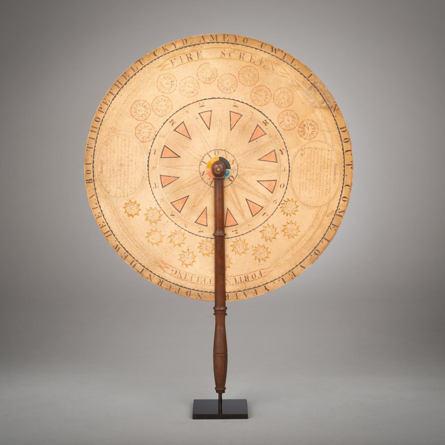 Rare and Interesting Rotating Circular & "Fortune Telling" - "Fire Screen"