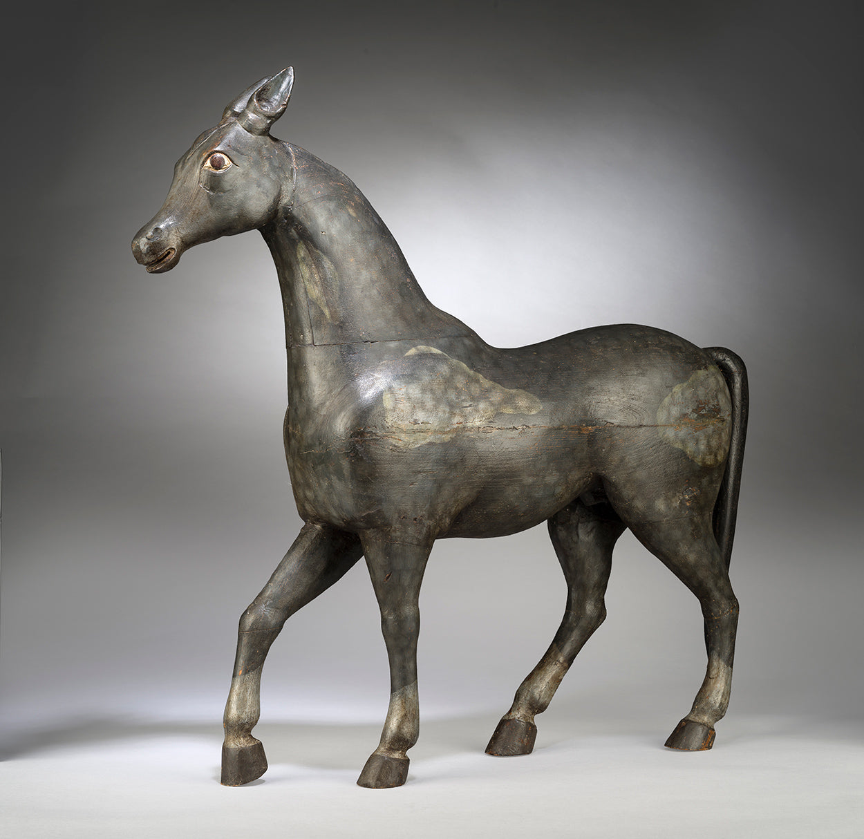Large Folk Art Sculpture of a Standing Horse