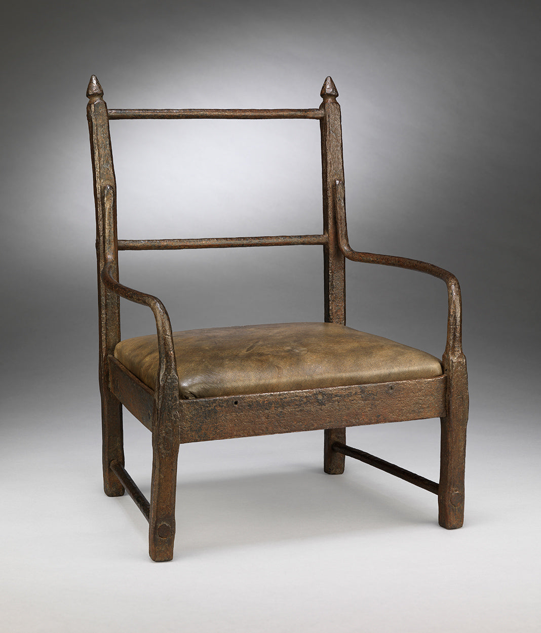 Remarkable Early Iron Frame Vernacular Child's Chair
