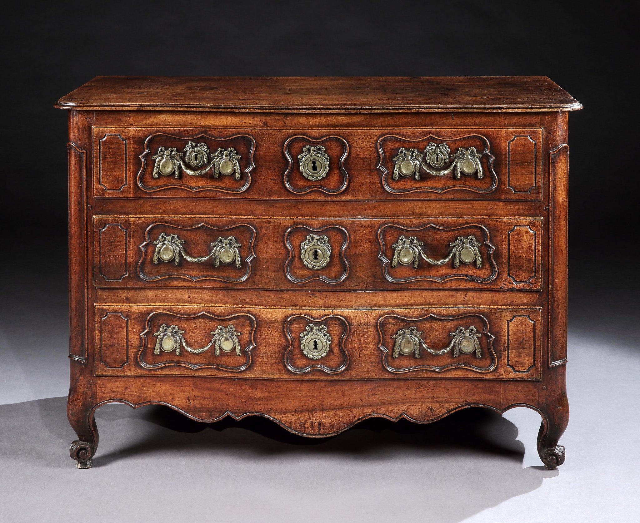 A Fine Louis XV Provincial Three Drawer Commode 