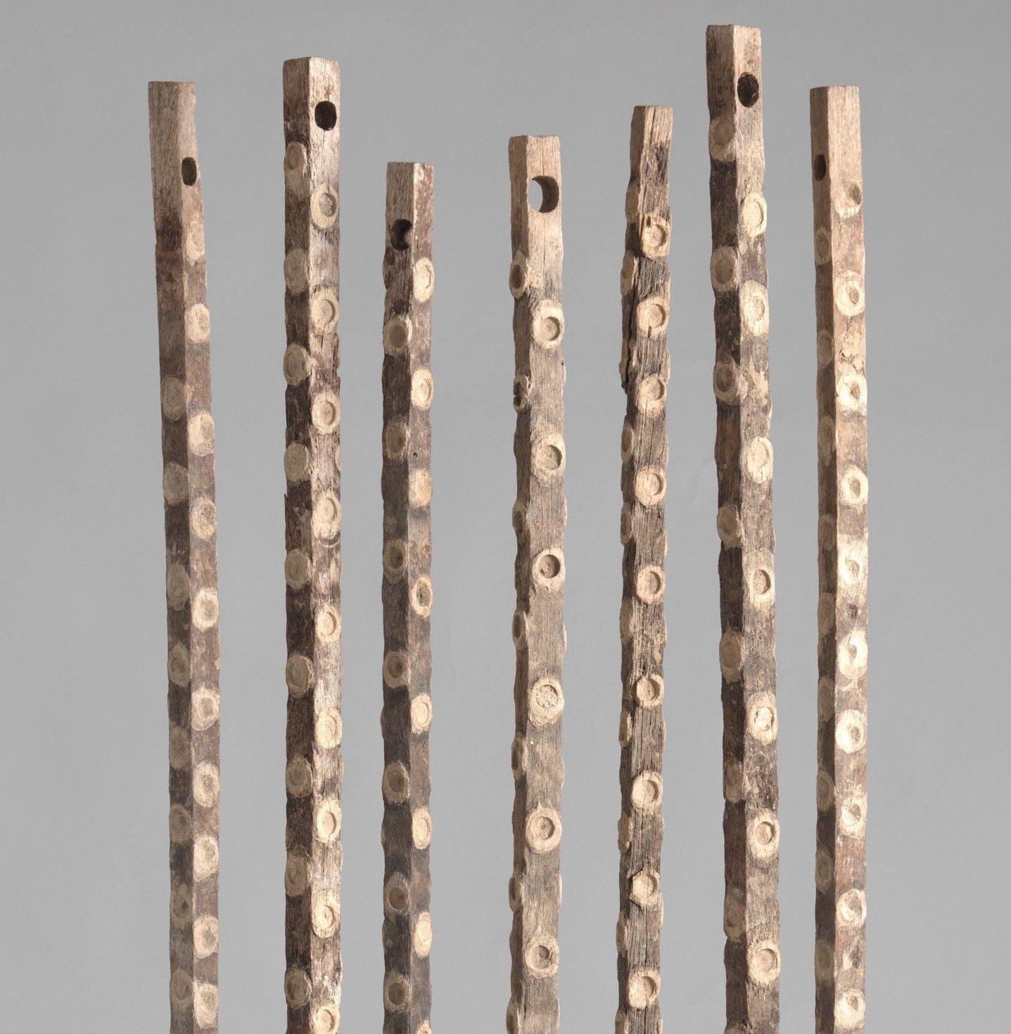 Group of Seven Oyster Poles