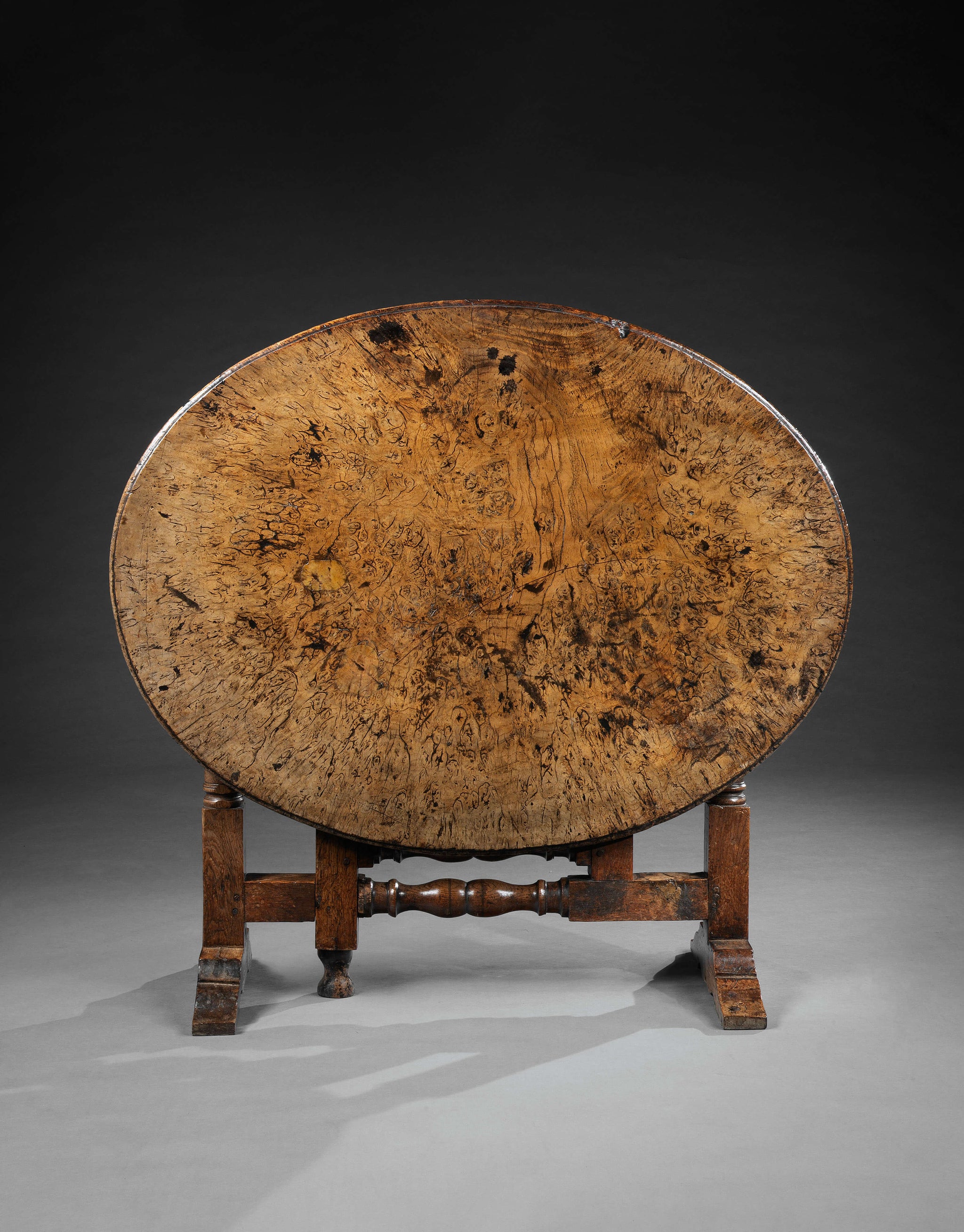 Exceptional Oval Single Plank Top Occasional Table
