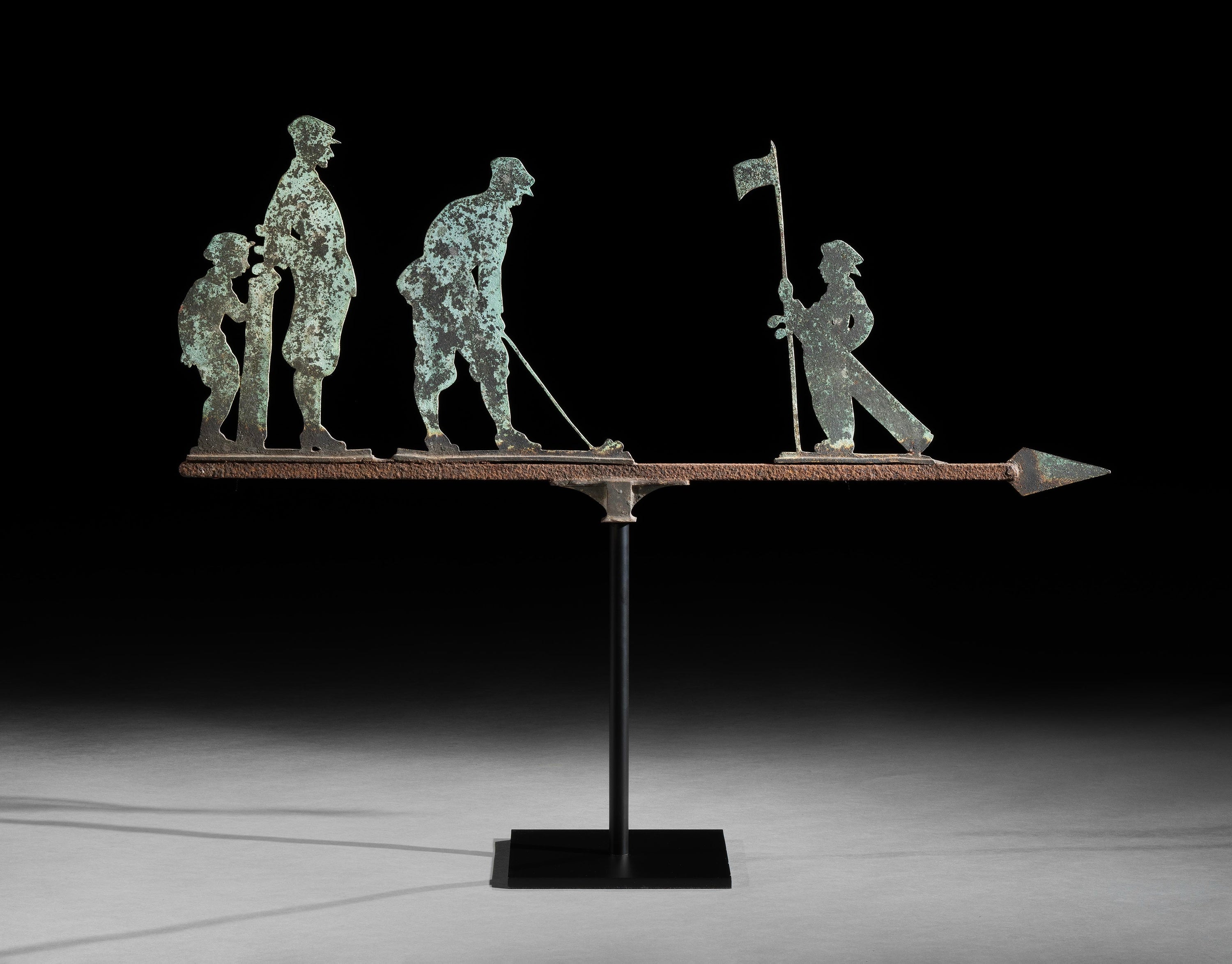 Exceptional Silhouette Golfing Weathervane – Robert Young Antiques