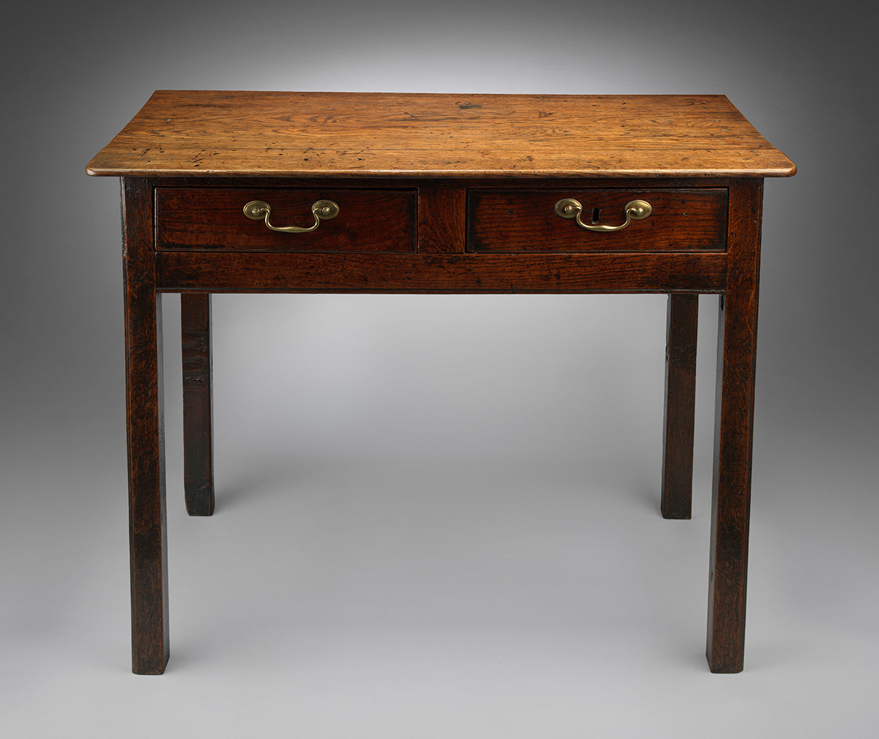 Refined Georgian Vernacular Two Drawer Side Table