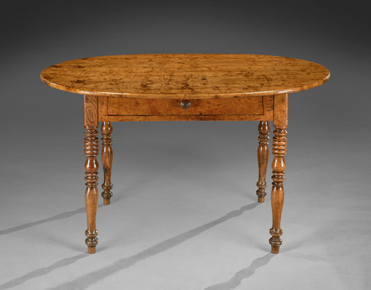 Exceptional Specimen Wood Oval Table