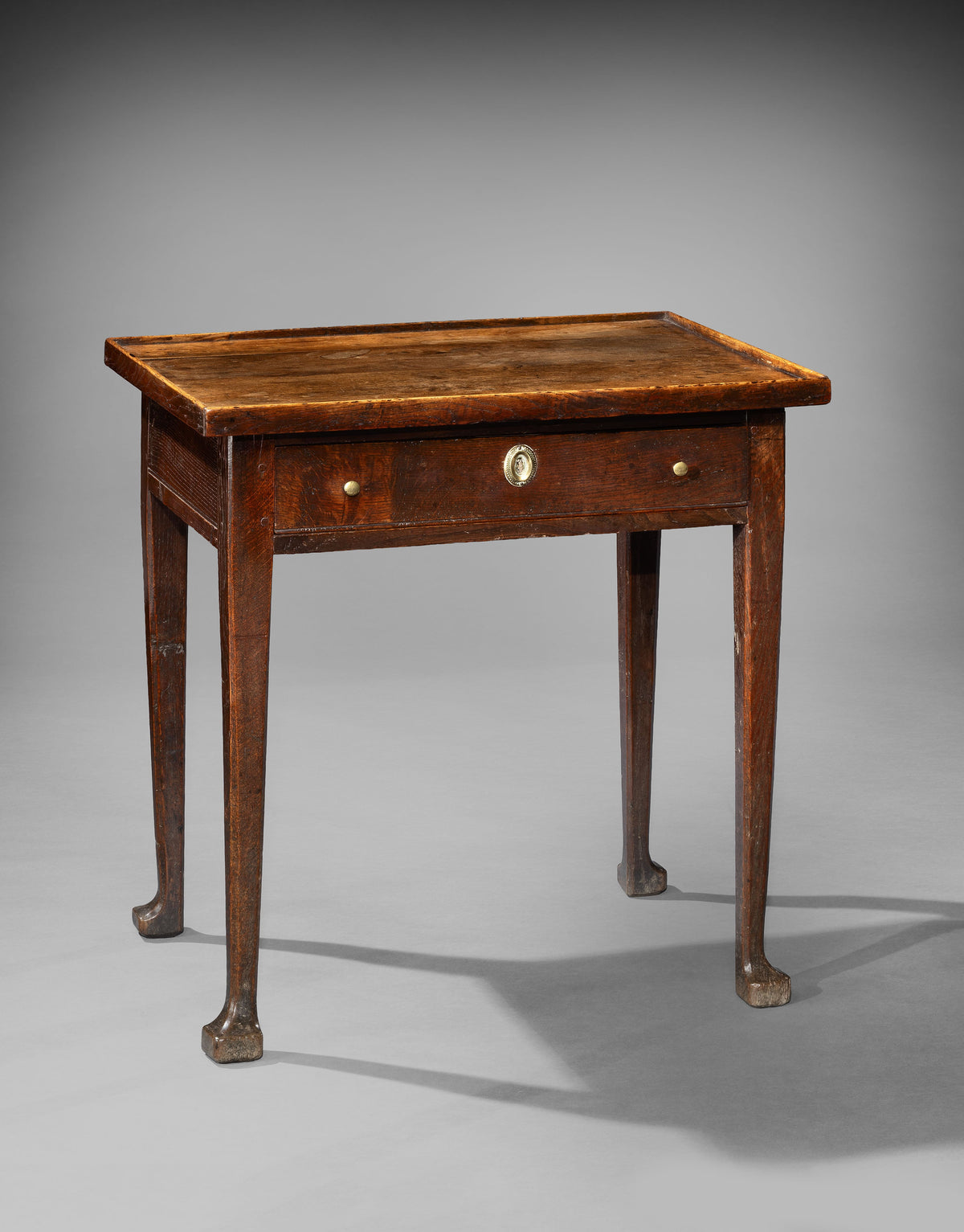 Elegant Georgian Provincial Framed "Gallery" Top Side Table