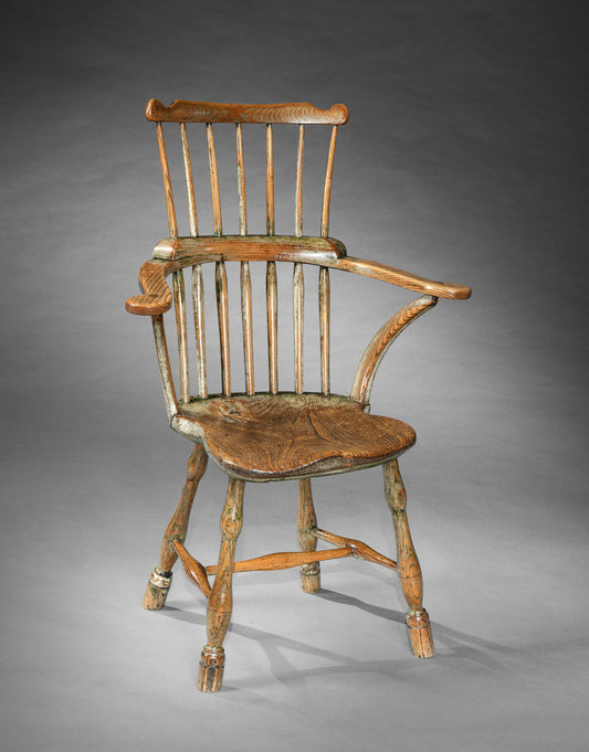 Impressive Large Scale Primitive Comb Back Windsor Armchair