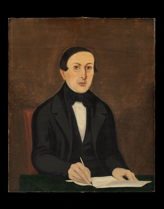 Depicting an Unknown Gentleman Seated at his Desk