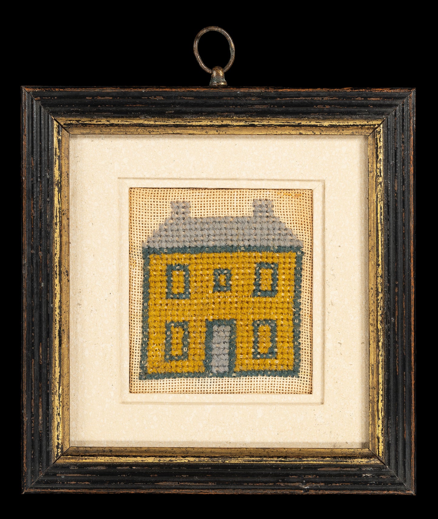 Rare and Delightful Diminutive Schoolgirl's House Sampler