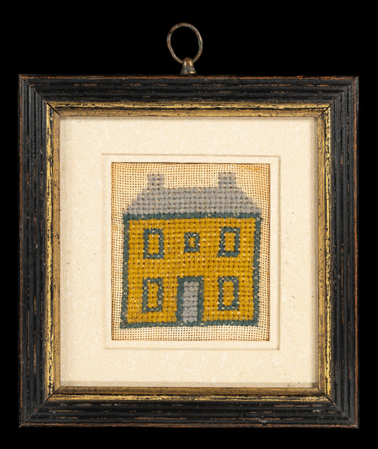 Rare and Delightful Diminutive Schoolgirl's House Sampler