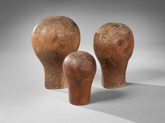 Three Sculptural Milliner's Head Lasts