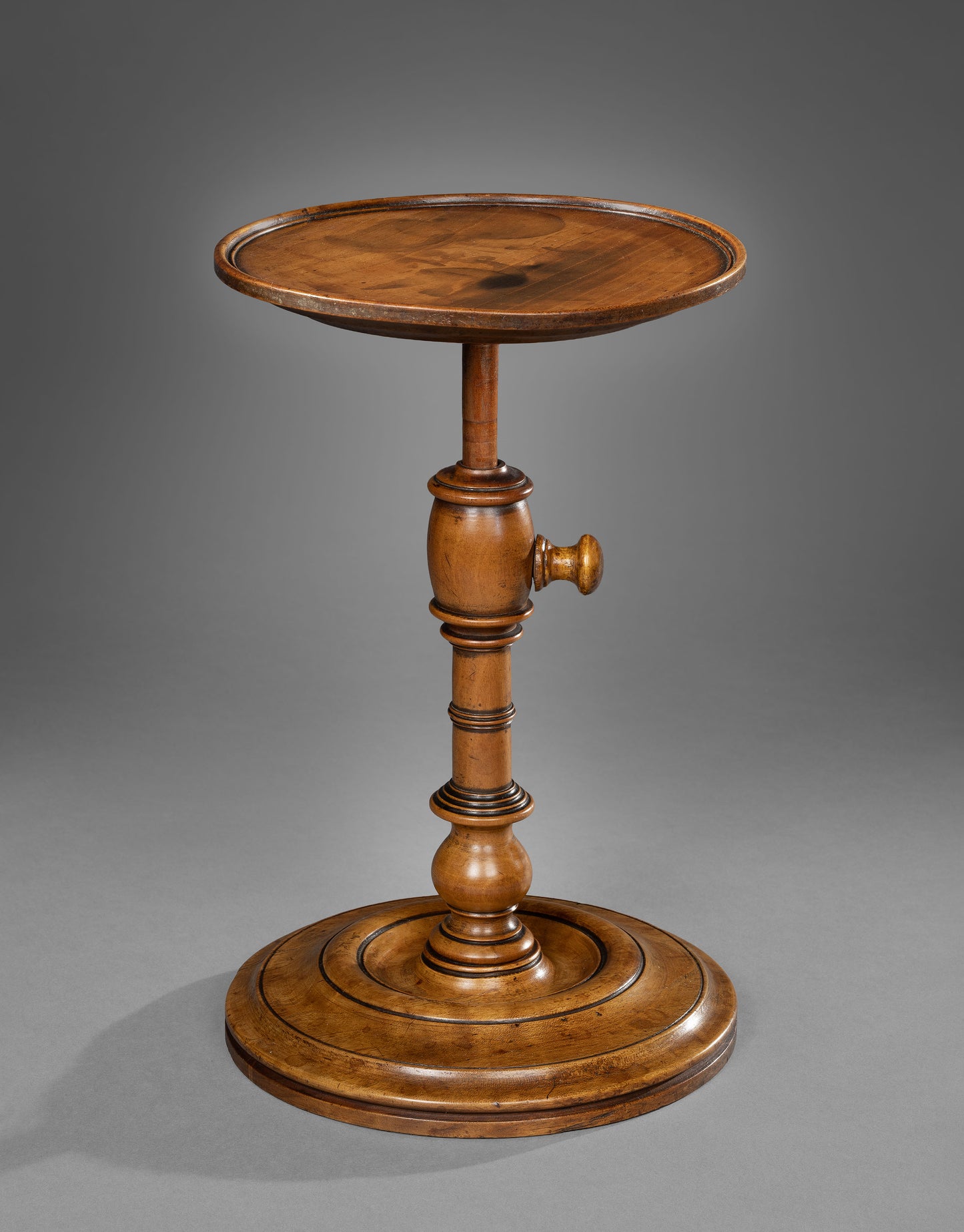 Unusual Provincial Regency Period Adjustable Candlestand