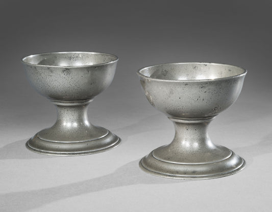 Fine Pair of Georgian Pewter Salt Cellars