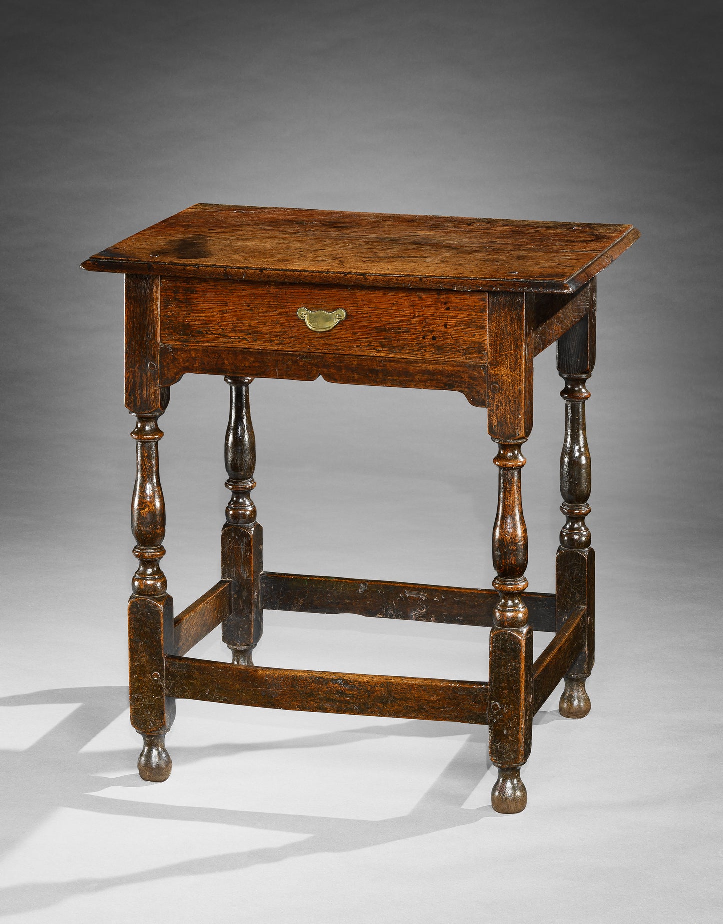 A Good William and Mary Single Drawer Side Table