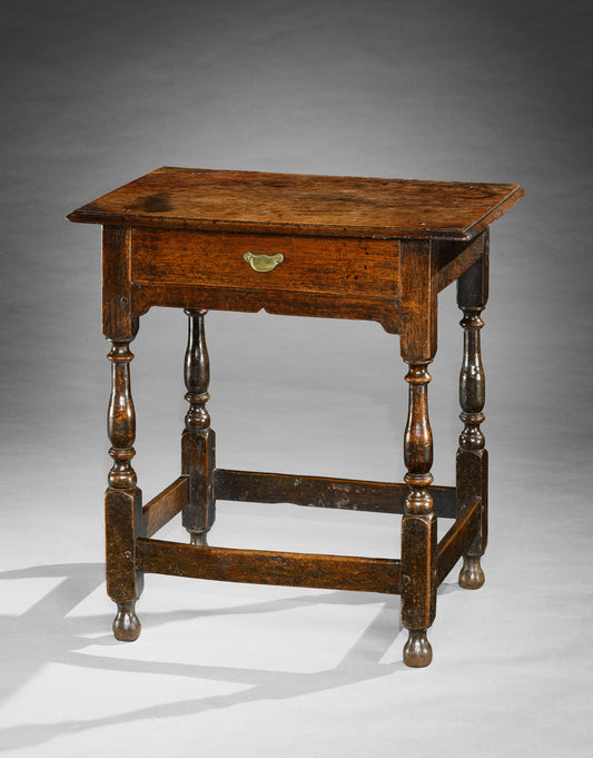 A Good William and Mary Single Drawer Side Table