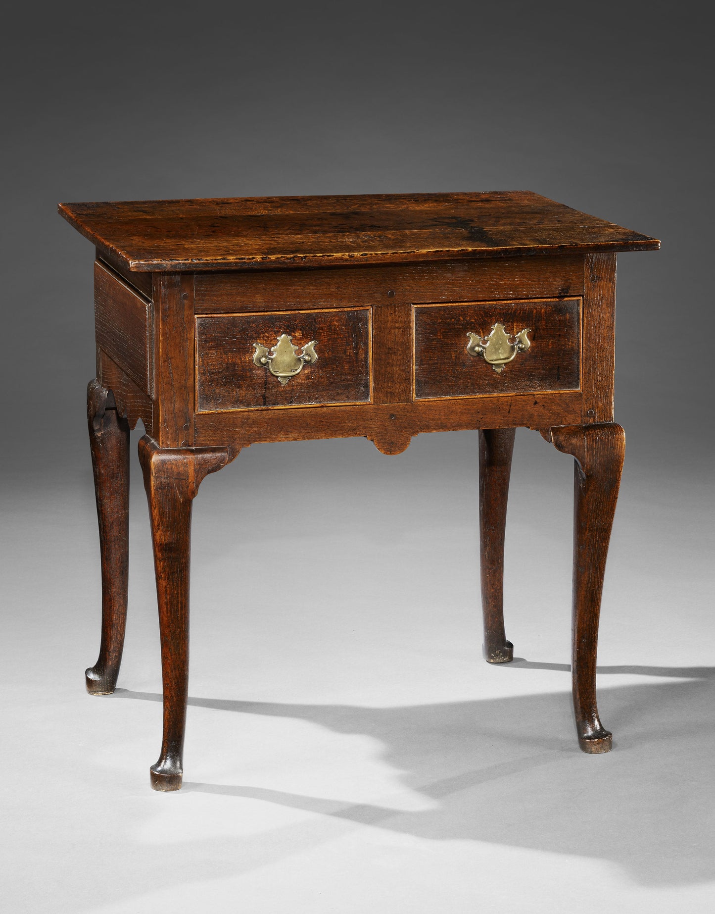 Unusual Queen Anne Style Pad Foot Lowboy