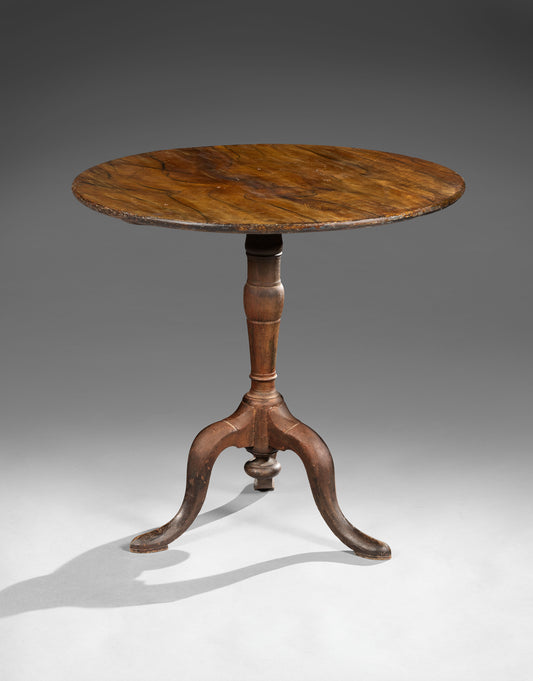Circular Paint Decorated Tip-Top Tripod Wine Table