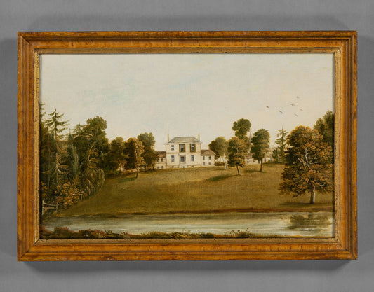 Delightful English Naive School House Portrait