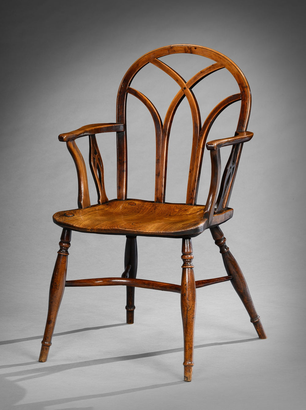 Rare and Delightful "Lace Back" Gothic Windsor Armchair