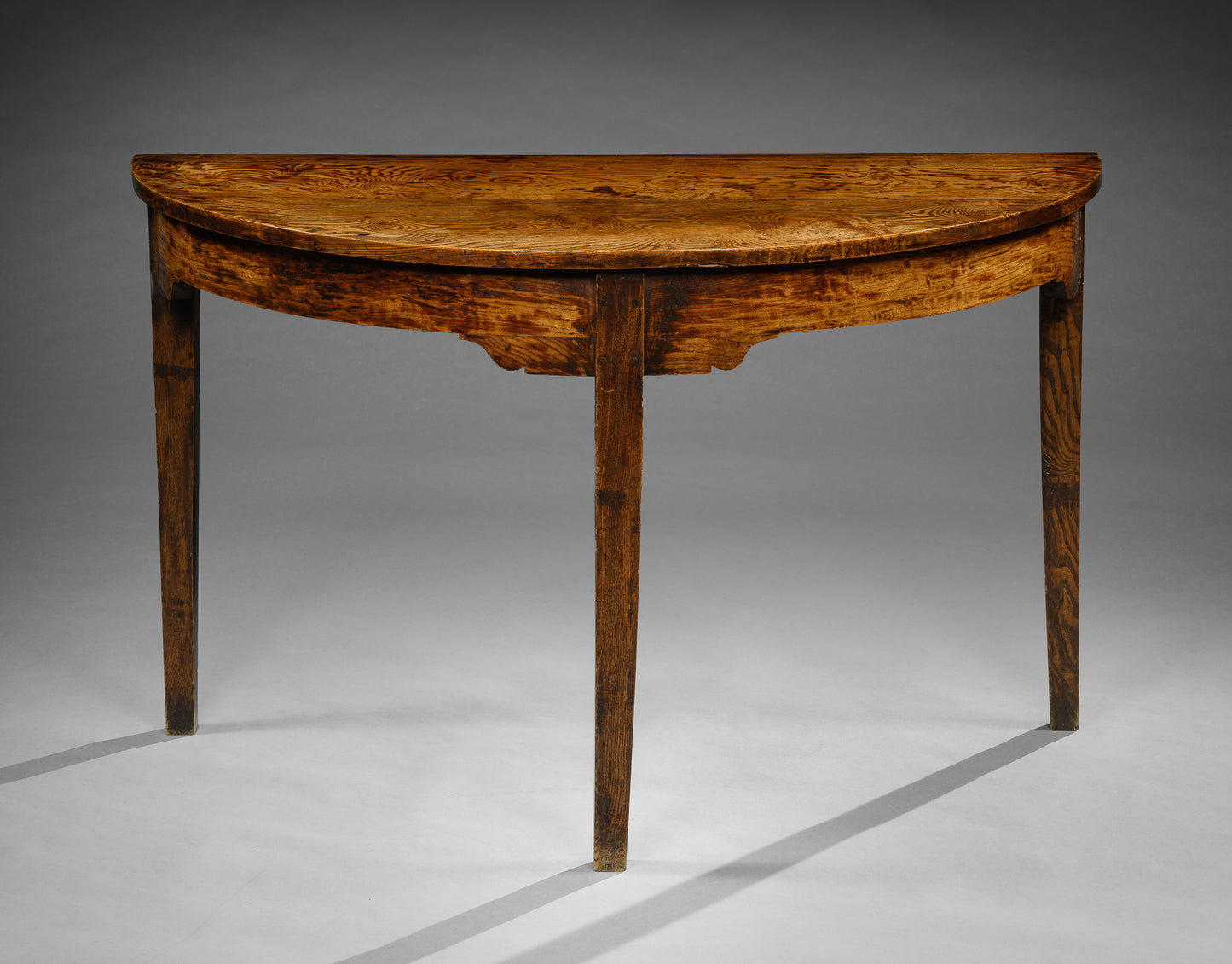 Elegant Georgian Vernacular Demi-Lune console Table