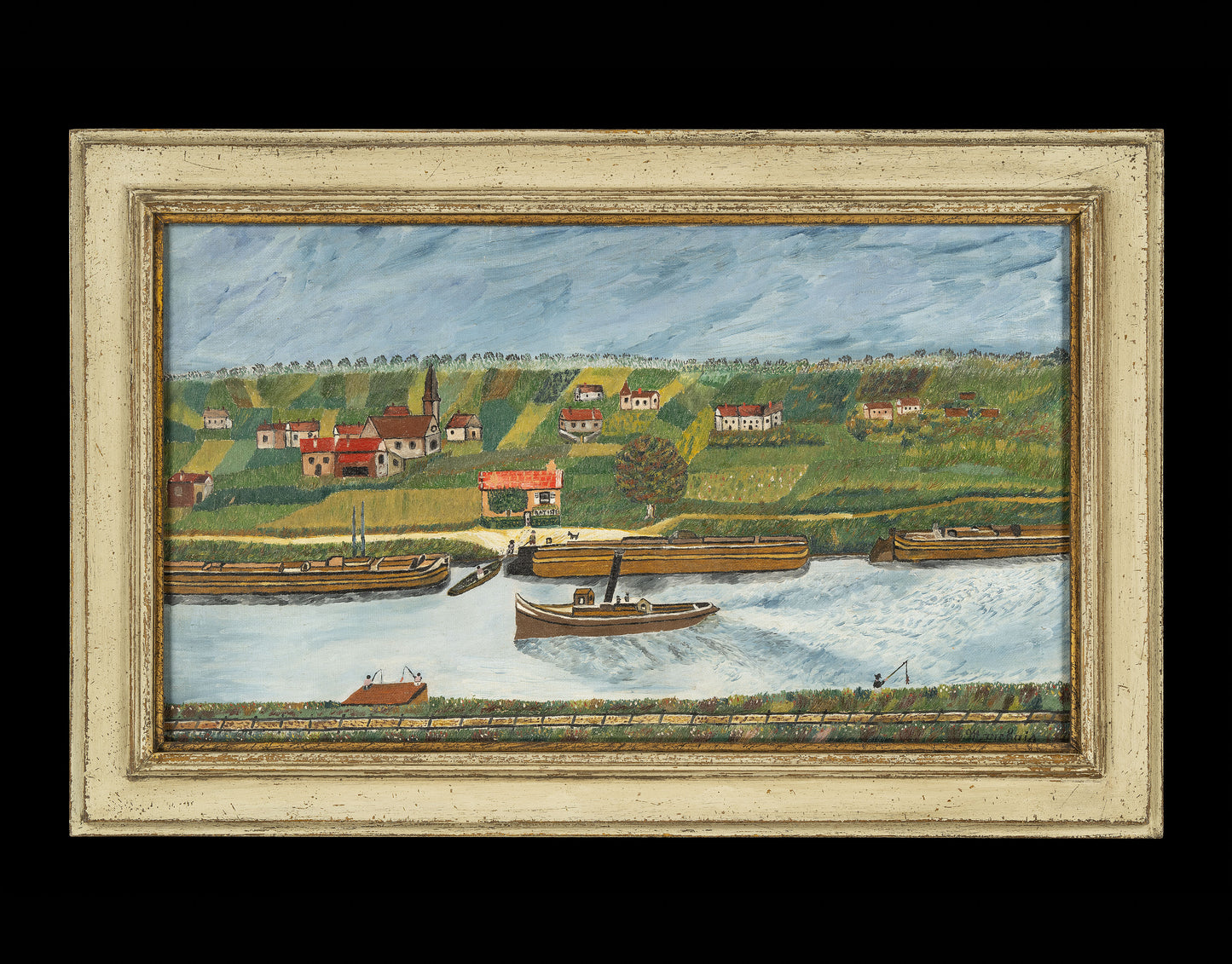 Delightful French Naive School Landscape