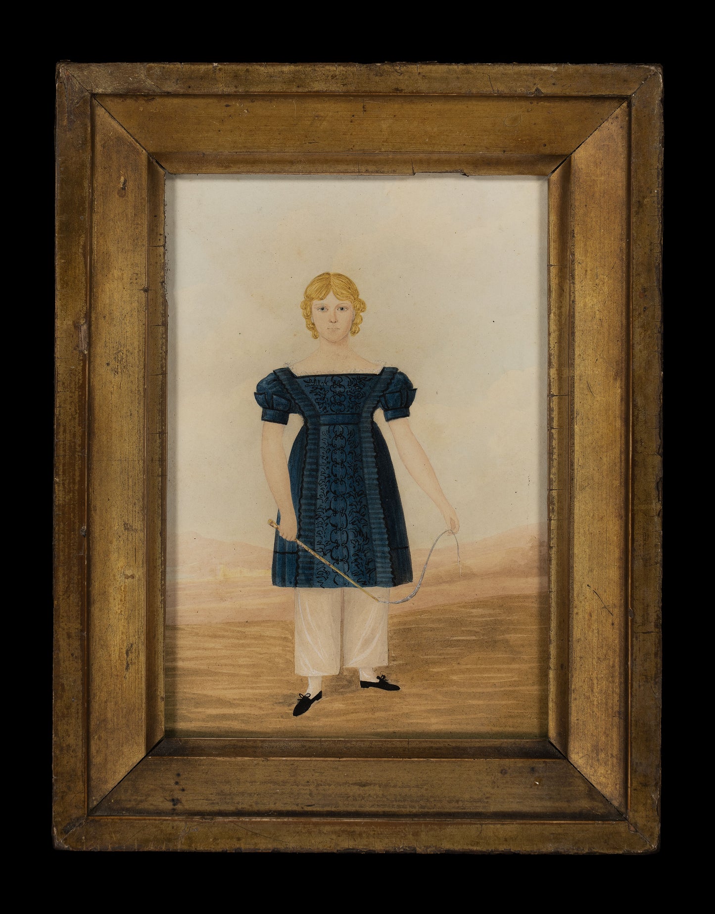 Interesting Regency Period Naïve Family Child Portrait