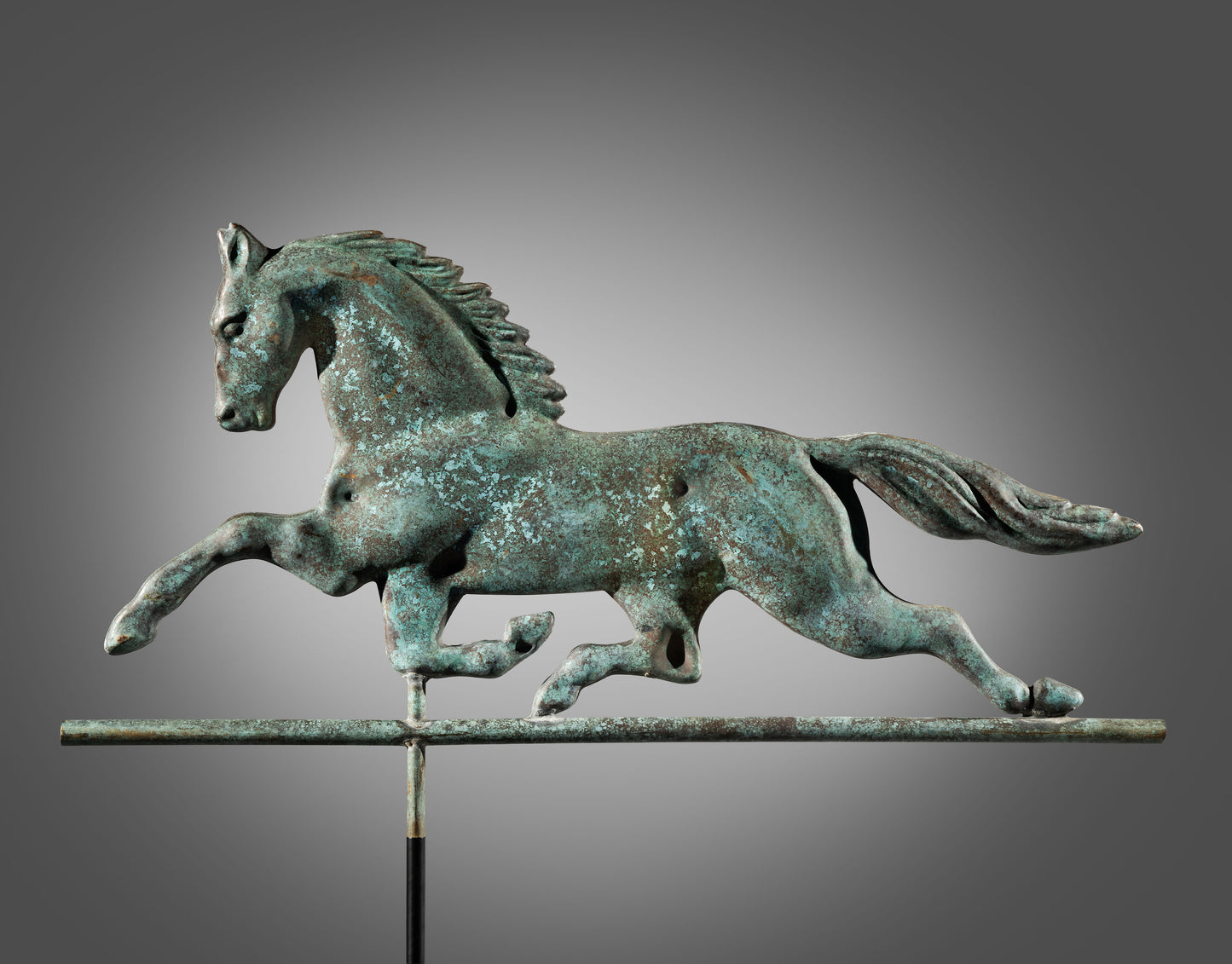 Graceful Swell Bodied Running Horse Weathervane