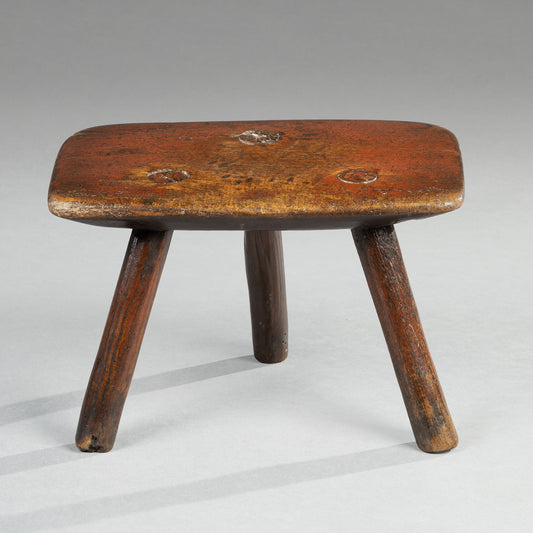 Delightful Early Vernacular Three Legged Stool