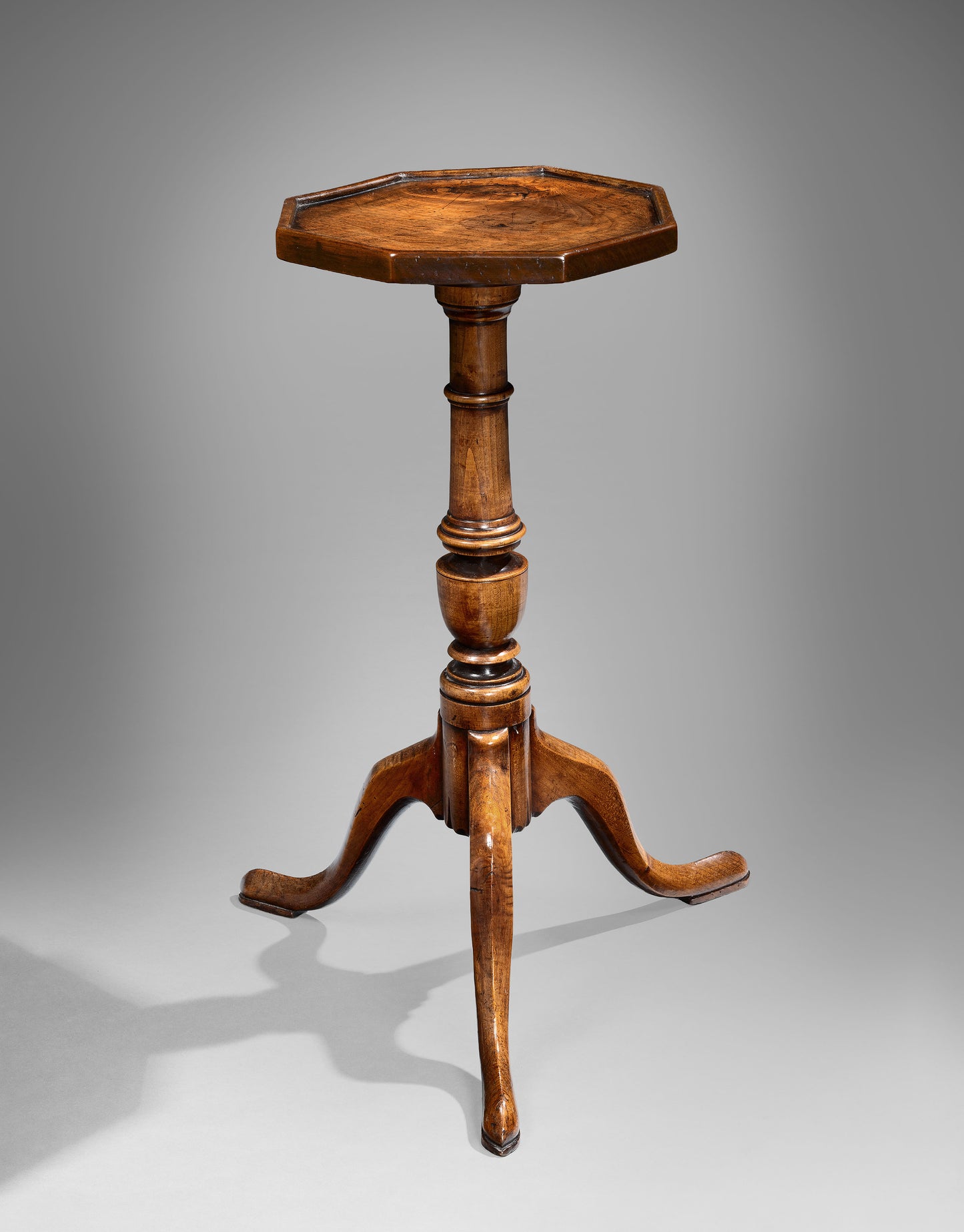 Unusual and Elegant Georgian Top Tripod Candlestand