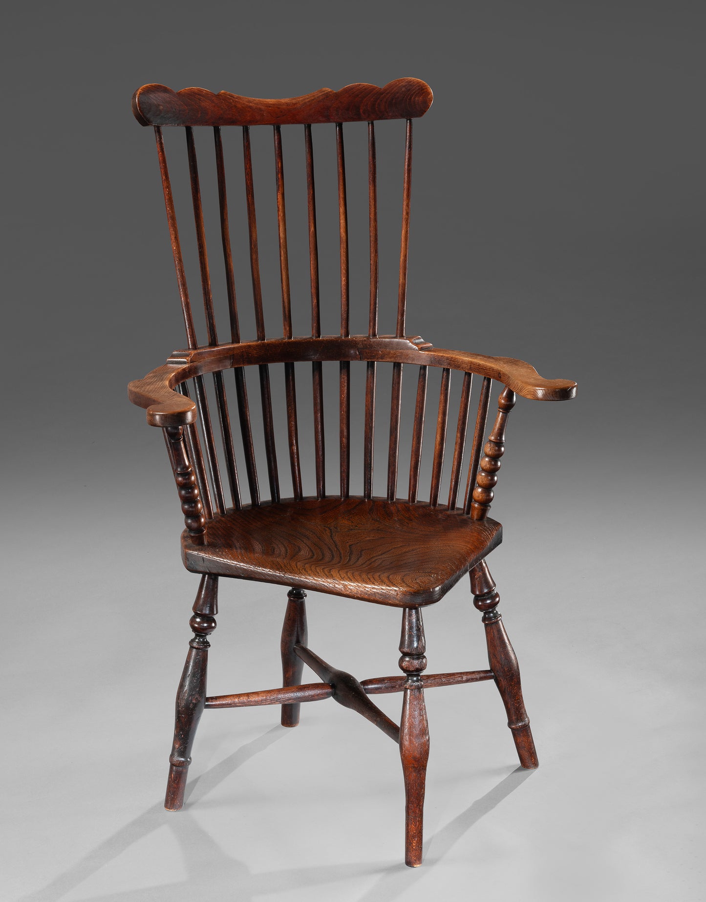 Rare and Extraordinary Windsor Comb Back Armchair