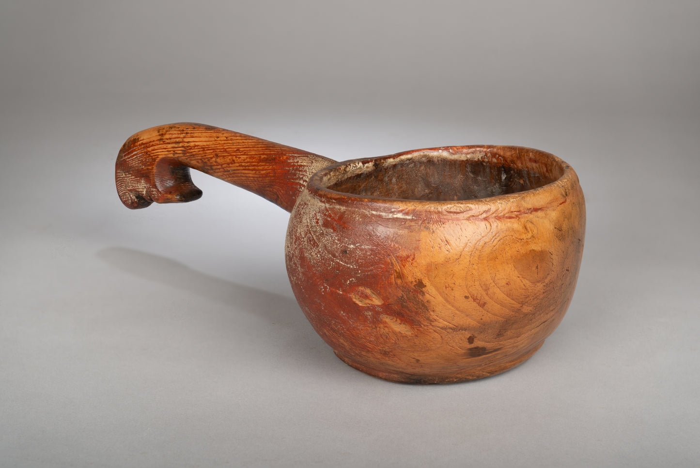 Sculptural Early Oval Handled Ale Scoop