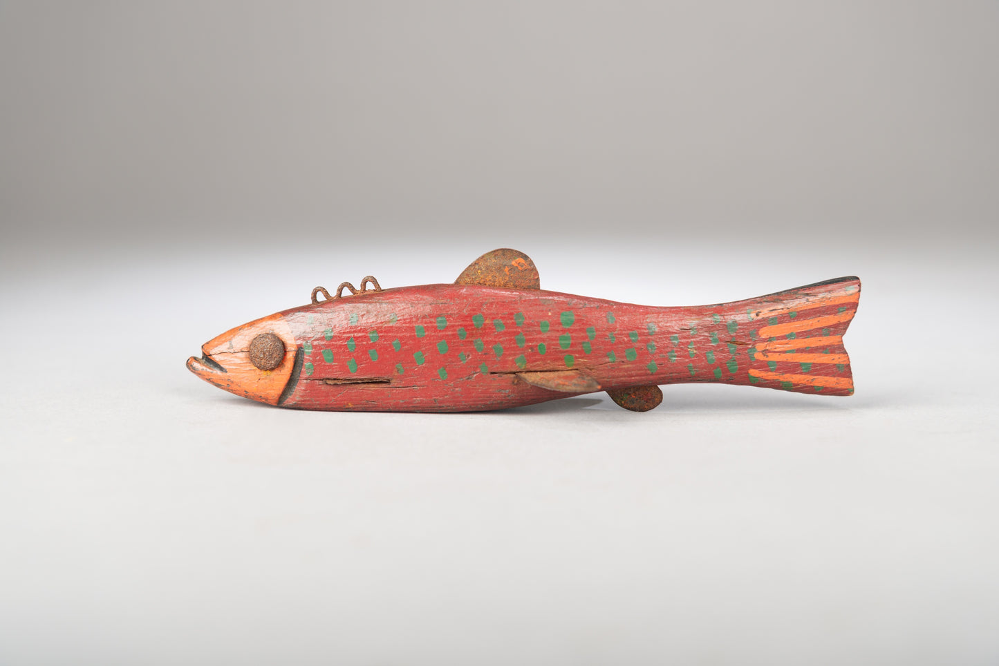 Original Vintage Folk Art Ice Fishing Decoy