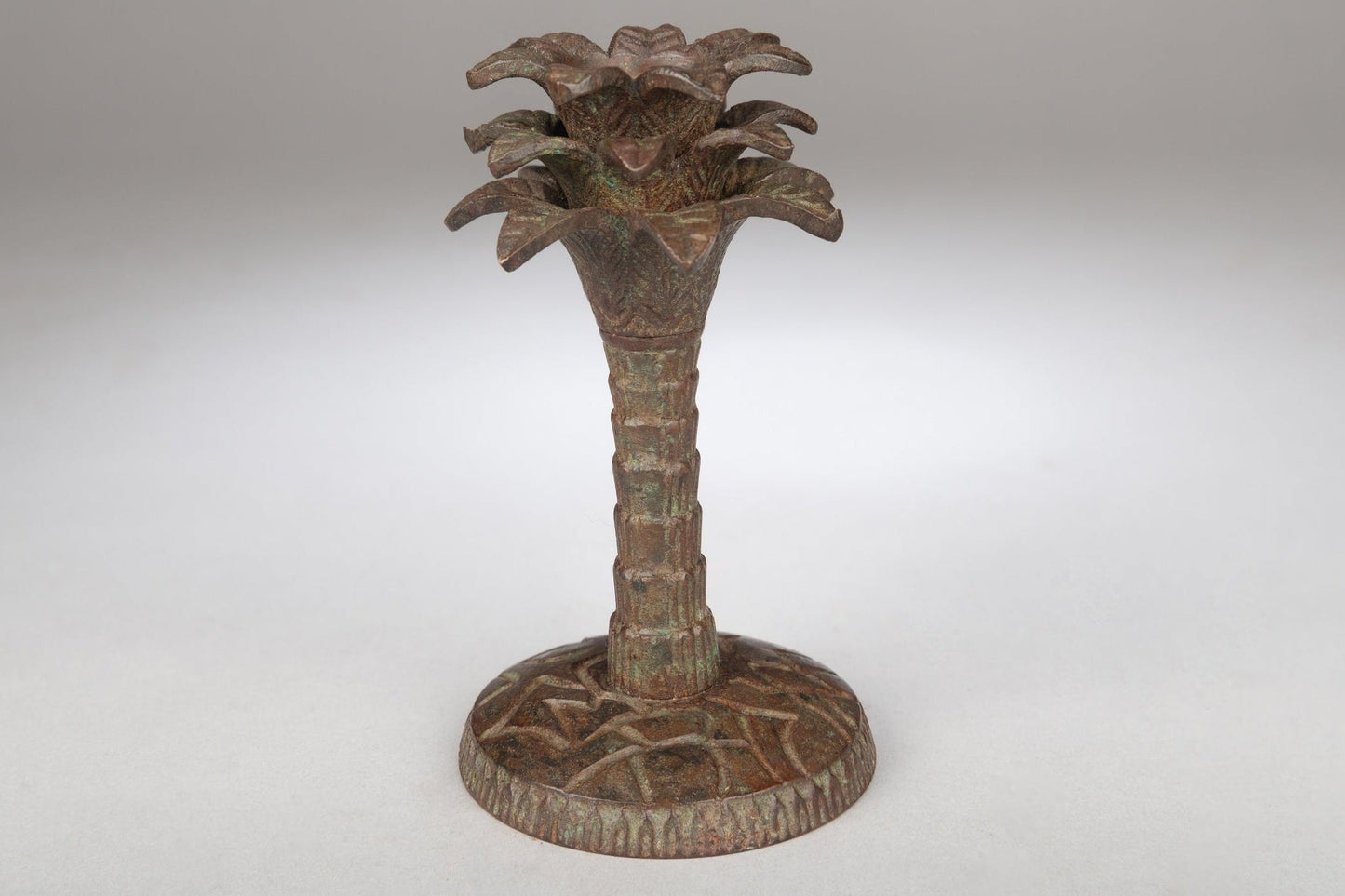 Unusual Pair of Stylised Palm Tree Table Candlesticks