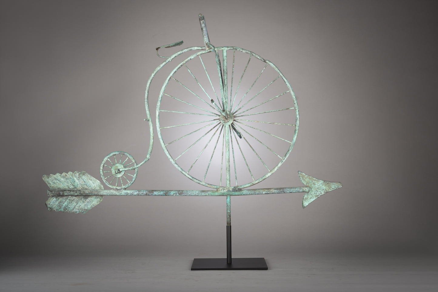Engagingly Graphic Penny Farthing Weathervane