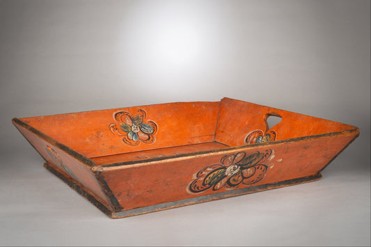 Delightful Painted Folk Art Love Token Tray