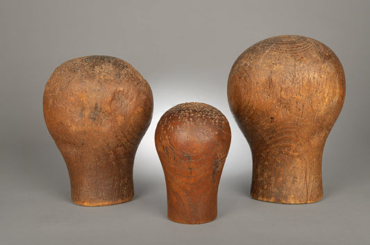 Three Sculptural Milliner's Head Lasts