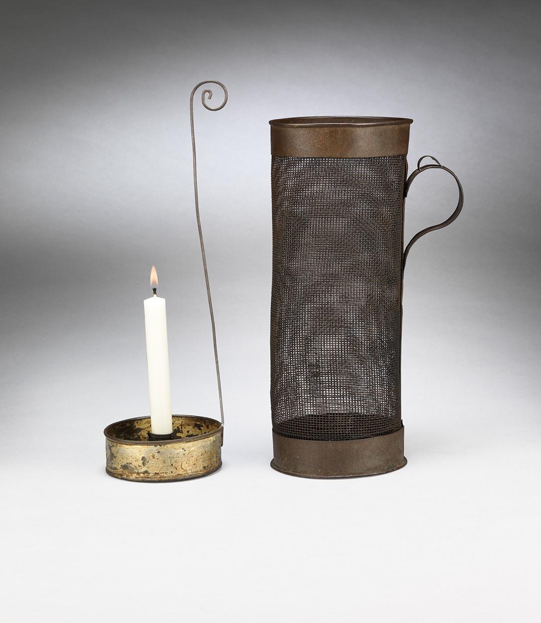 An Unusual Cylindrical Candle Lantern or Stable Light
