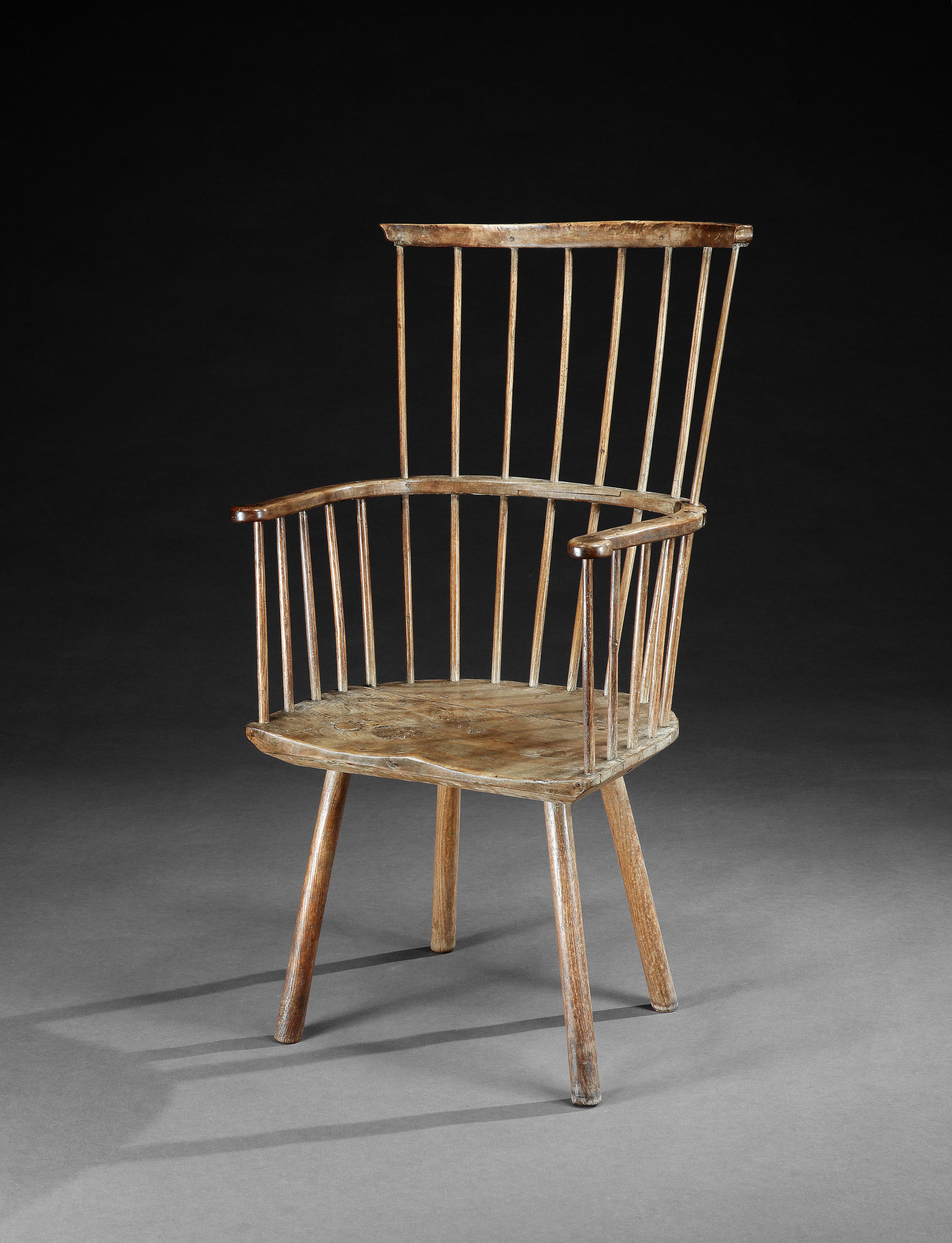 Graphic Primitive Georgian Comb Back Windsor Chair – Robert Young Antiques