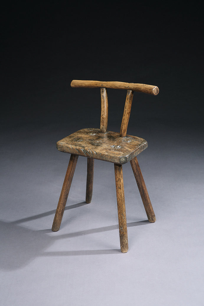 Unusually Graphic Primitive Back Stool