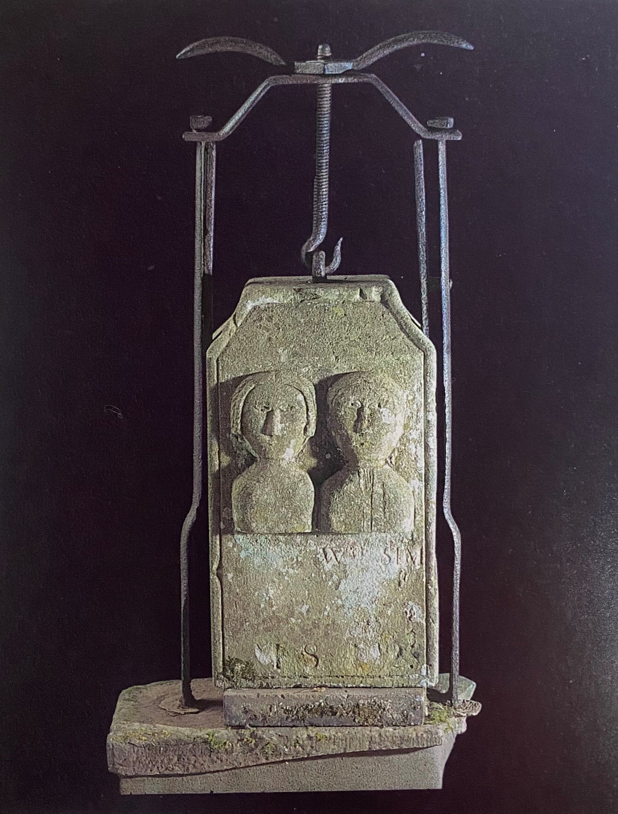 Figure Carved Cheese Press