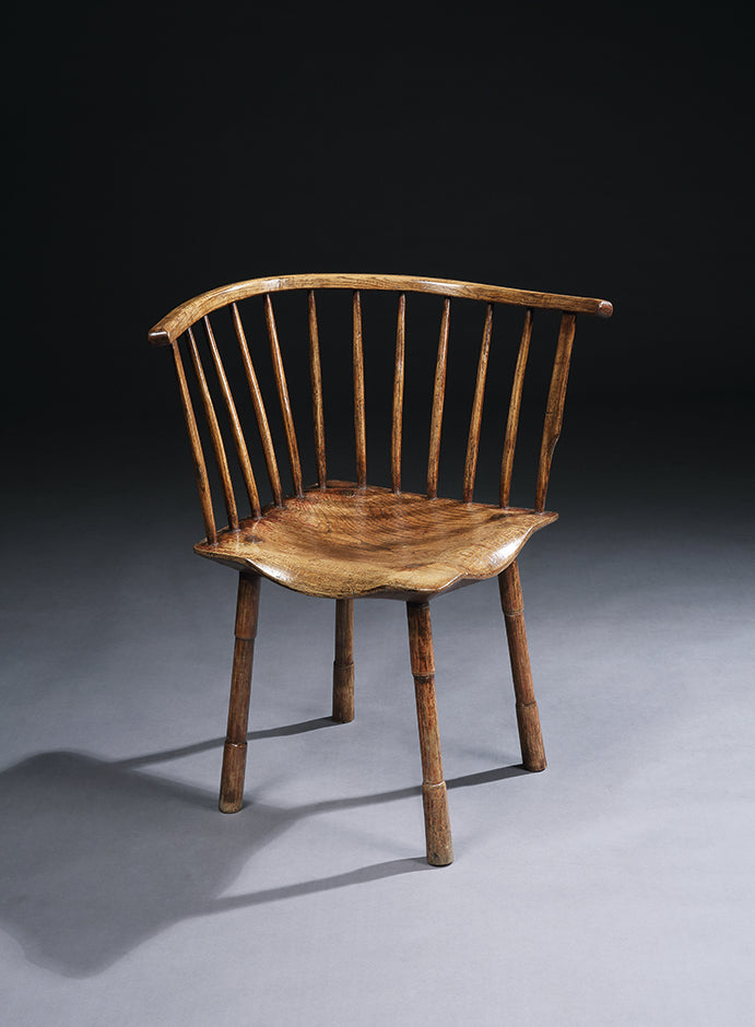 Extraordinary and Refined Georgian Square Seated Windsor Chair