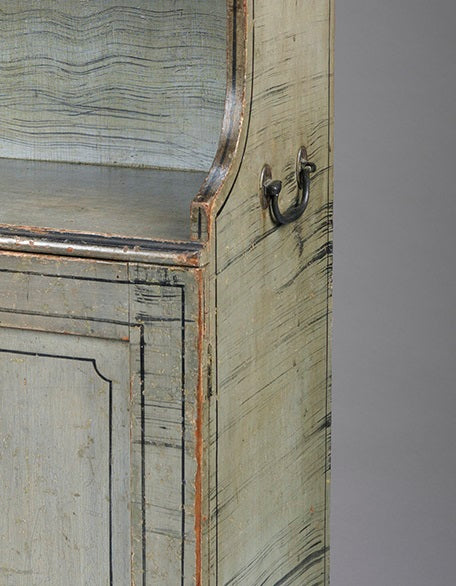 Unusual Diminutive Paint Decorated Dwarf Bookcase