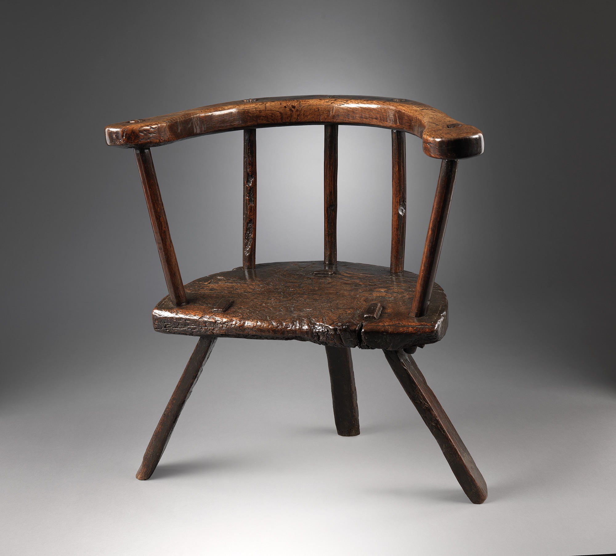 Exceptional Welsh Primitive "Ox-Bow" Armchair