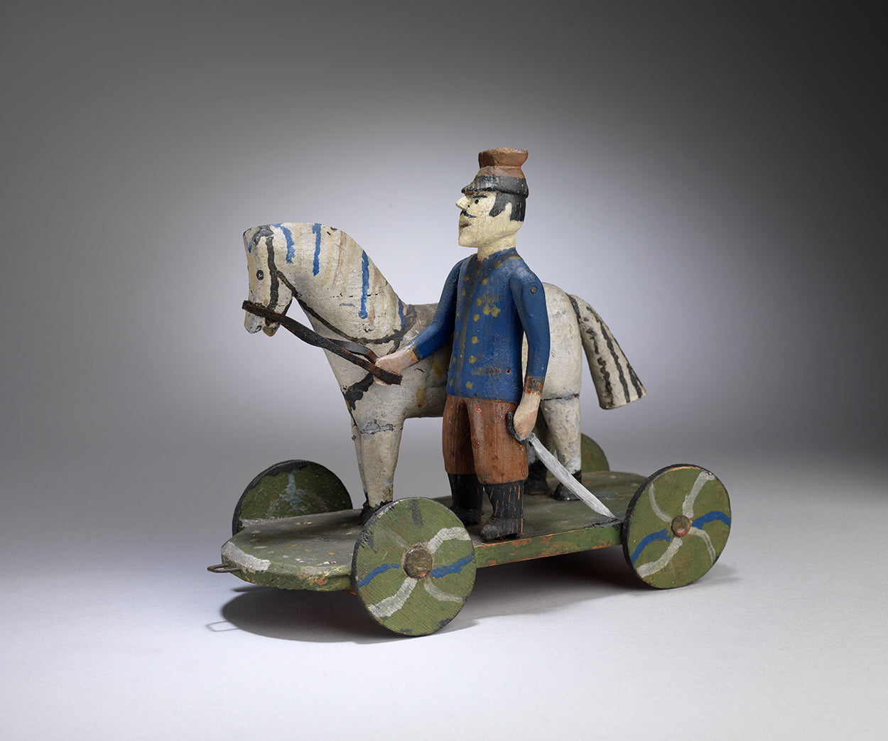 Exceptional Naïve Folk Art Horse Pull Toy