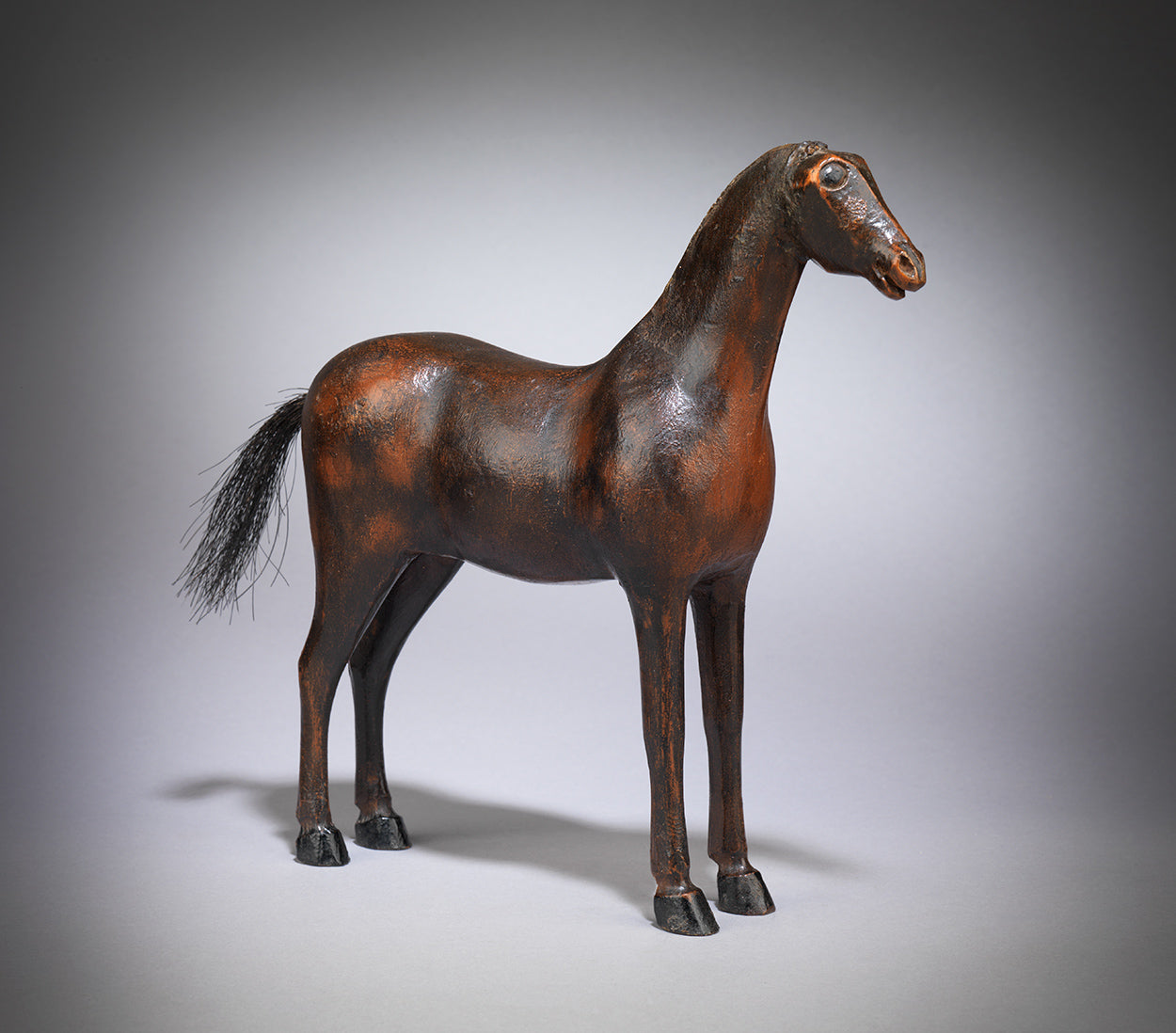 Rare Sculptural Primitive Standing Horse Toy