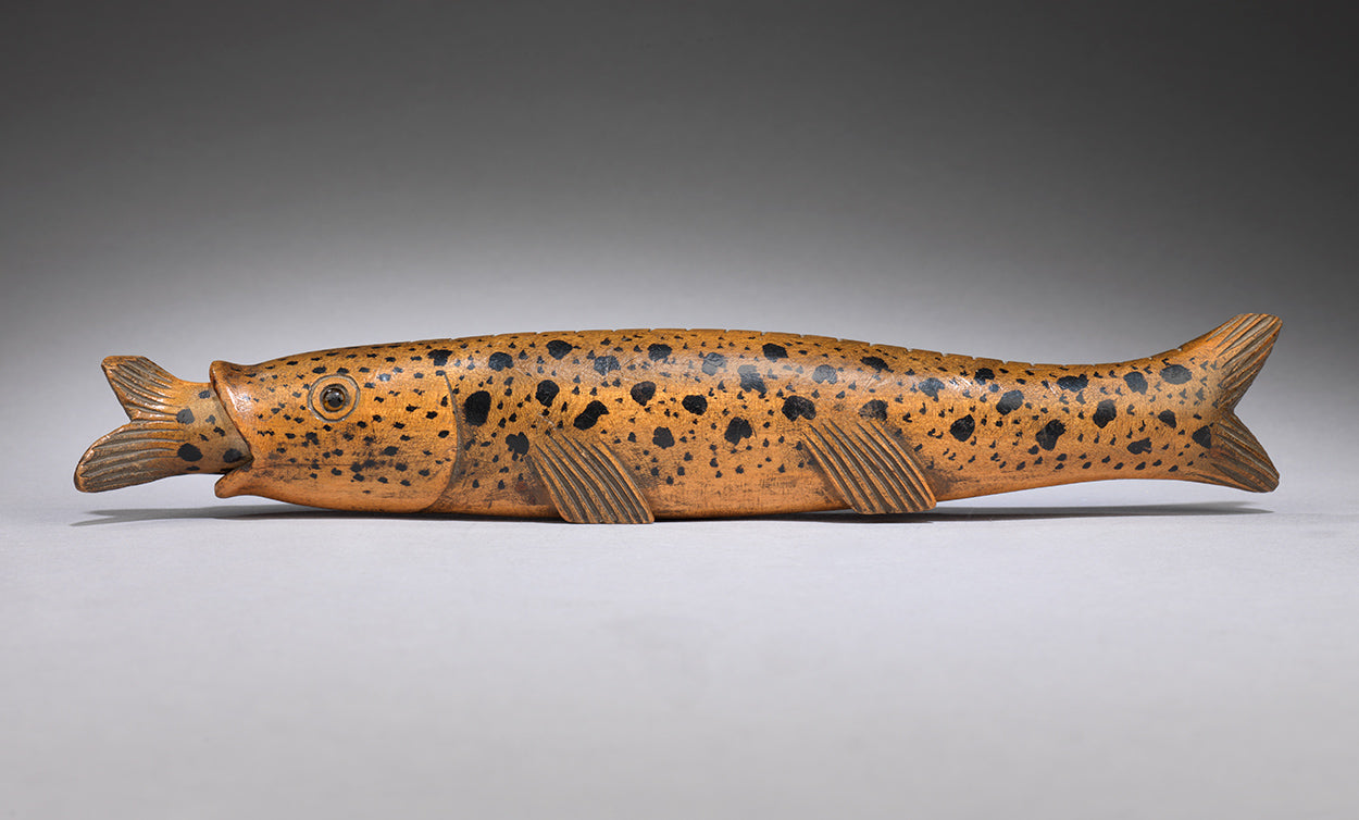 Exceptional Fish-Form Folk Art Needle Case