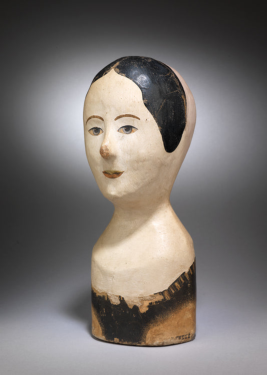 Original Milliner's Head Form or "Marotte"