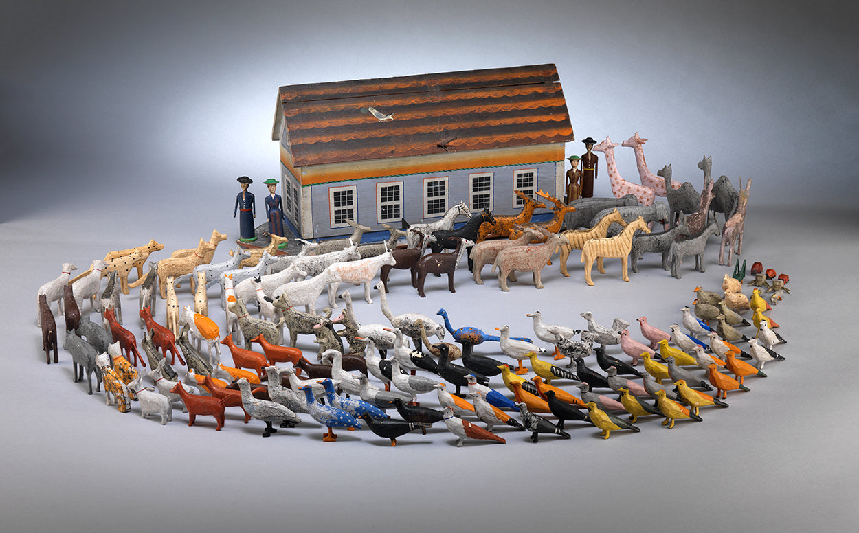 Fine and Delightful Folk Art Toy Model of Noah's Ark